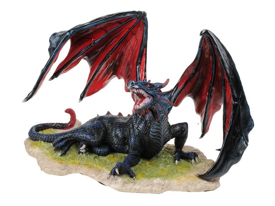 Black Dragon - &quot;Wyverex&quot; Fantas Figurine - ZEM  WE SHIP WORLDWIDE &amp; COMBINE