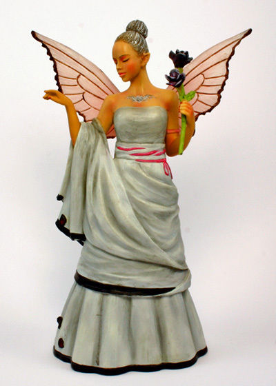 Black Rose Fairy Figurine - Giovanna Adams   Fairysite Collectible