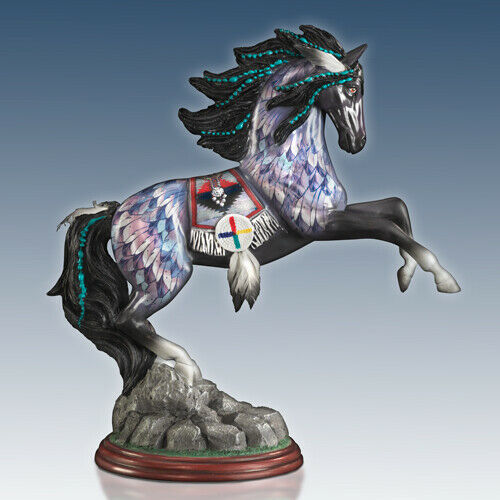 Blue Feather of the Painted Pony Native Horse Figurine - Bradford Exchange