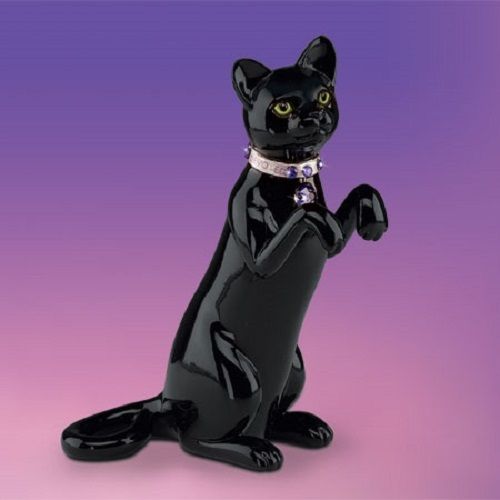 Bravely Devoted  - Virtues of the Black Cat  Bradford Exchange Figurine