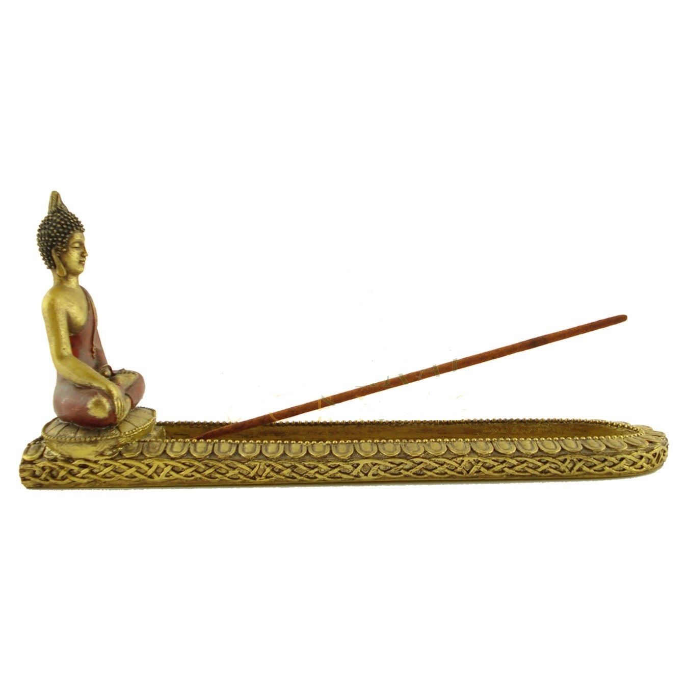 Buddha 2 Incense Burner Resin for Incense Sticks - Fantasy - NS - 41336