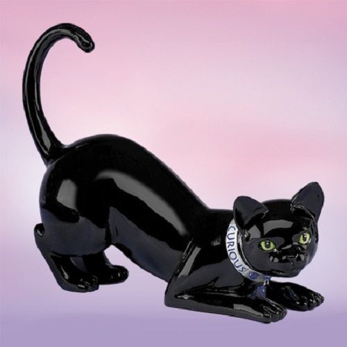 CAPTIVATINGLY CURIOUS - Virtues of the Black Cat  Bradford Exchange Figurine