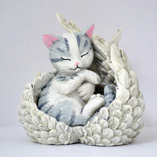 CATS ARE PURR-ESCIOUS Cats Leave Paw Prints Cat Angel Wings Figurine #9