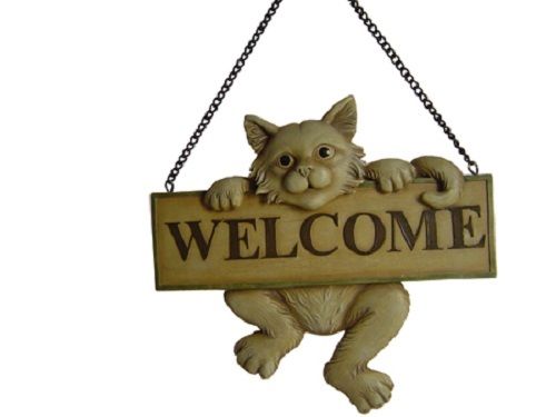 Cat Hanging Wall Decor / Sign -  RAI 88313