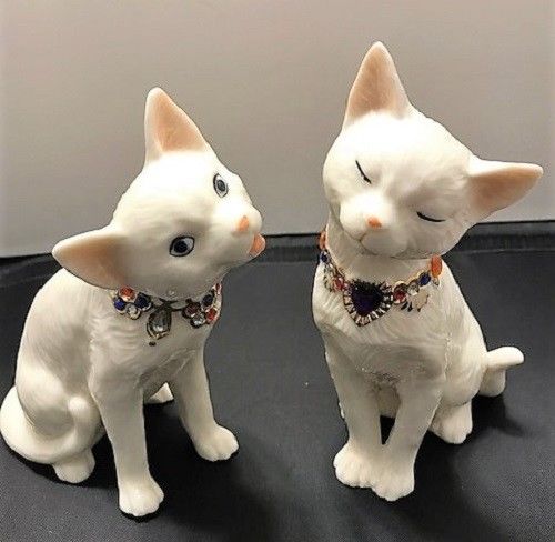 Cat Lovers Figurine Fine Porcelain Adeline Collectible Statue - SCR