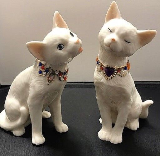 Cat Lovers Figurine Fine Porcelain Adeline Collectible Statue - SCR