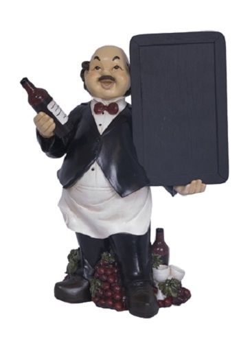 Chef Carrying Menu Statue / Figurine