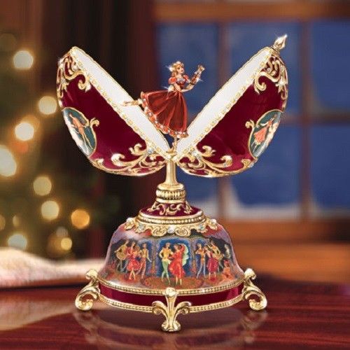 Clara Ballerina Egg Nutcracker Music Box Christmas - Bradford Exchange