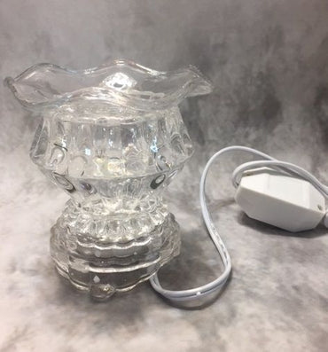 Clear Diamond Shape Lamp Burner Warmer Soy &amp; Oils Fragrance / Oil Burner W374CL