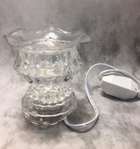 Clear Diamond Shape Lamp Burner Warmer Soy &amp; Oils Fragrance / Oil Burner W374CL