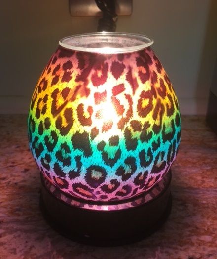 Colourful Leopard Touch Lamp Burner Warmer Soy  Oils Fragrance Oil Burner OA-343