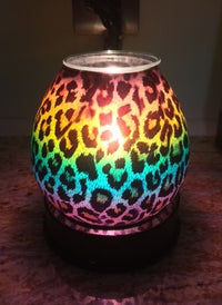 Colourful Leopard Touch Lamp Burner Warmer Soy  Oils Fragrance Oil Burner OA-343