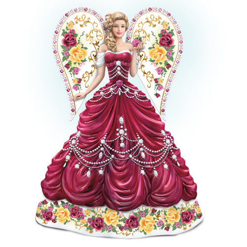 Country Rose Angel Lady Collectible Figurine  - Hamilton Collection