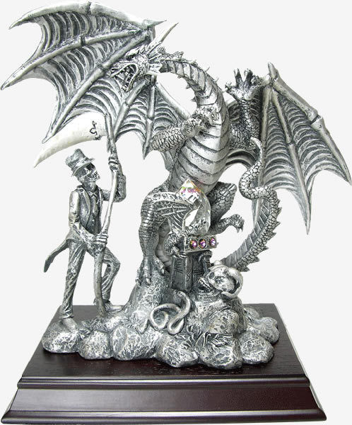 Courting Death Pewter Myth and Magic - Fantasy Dragon Figurine