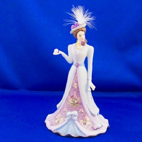 Croquet Anyone ? Lena Liu Elegant Era Victorian Porcelain Bell Figurine