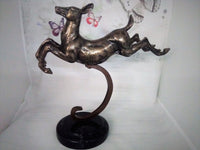 Deer Bronze Running Figurine - Collectible Animal Figurine  RAI