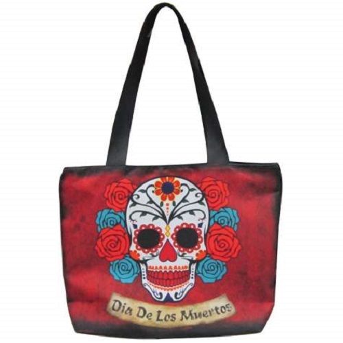 Dia De Los Muertos Tote Bag  Sugar Skull Decor with Handle