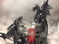 Double Dragon Burner  Warmer for Soy Tarts &amp; Oils Fragrance / Oil Burner