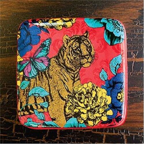 Elements Tiger and Flower  Keepsake Box / Trinket Box