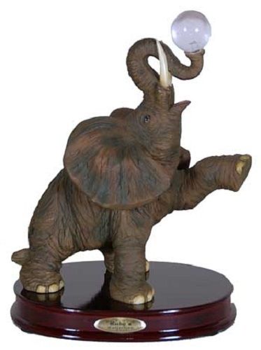 Elephant with Crystal Ball Figurine - Collectible Animal Figurine  RAI 95053