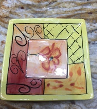 Elizabeth Munro &#039;s Montage Square Dish Ceramic Decorative Plate Home Decor