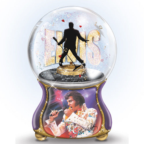 Elvis Burning Love Musical Water Globe / Snow Dome - Bradford Exchange