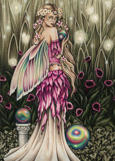 Enchanted Garden 5 X 7 Print Card Stock Jessica Galbreth Fantasy and Fairy Art