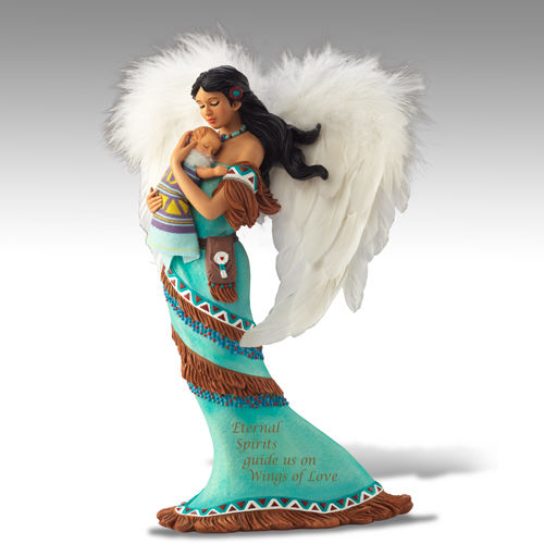 Everlasting Love Native Angel Baby Spirits of Heart Figurine Bradford Exchange