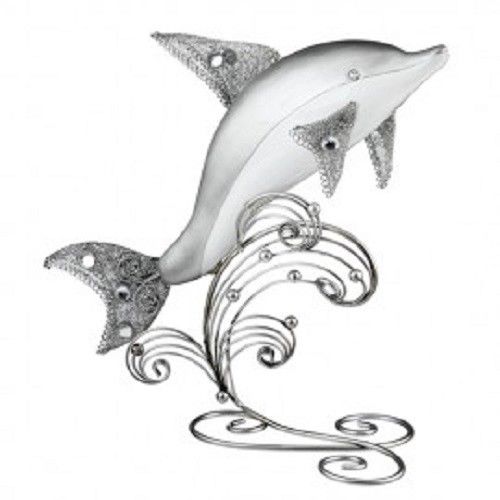 Fish Porcelain and Metal Figurine - Jewels of the Sea Collection Home Decor