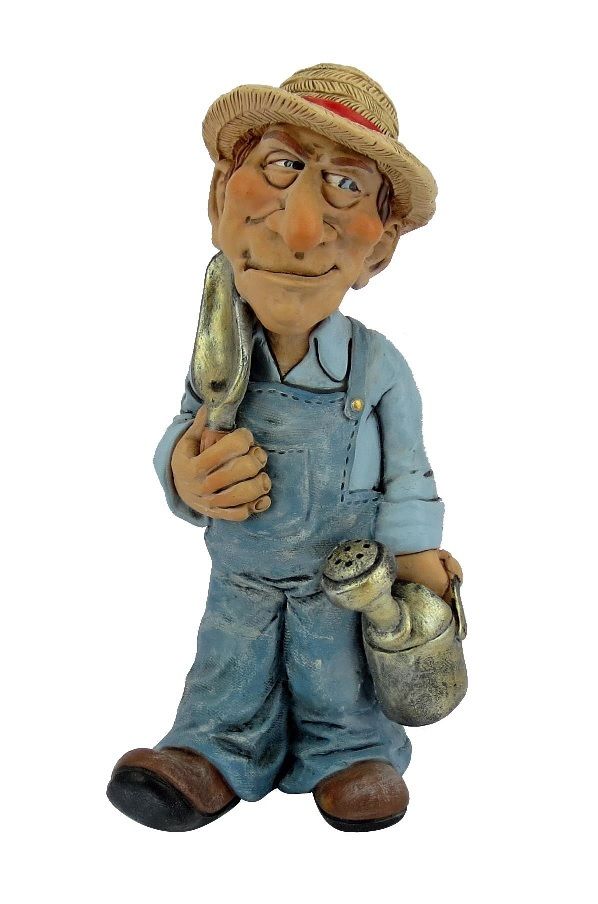 Gardener Man  Character  - GRUMPY JON FIGURINE   - 16-514 - LB