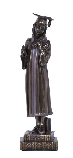 Girl Graduate Metallic Bronze Figurine -  RAI 91380