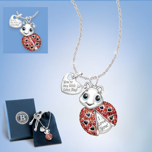 Granddaughter Your As Cute As A Lady Bug Necklace  Pendant  Bradford Exchange