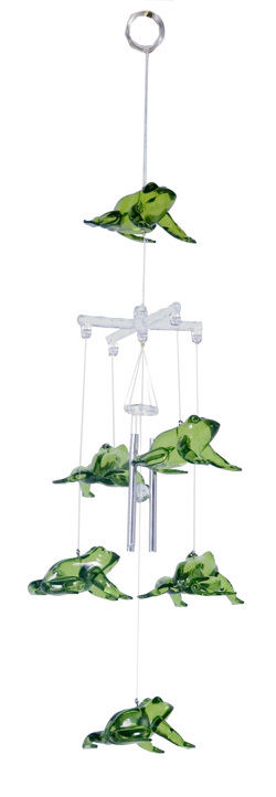 Green Frogs Chimes  Acrylic16 inches  - RAI 79317