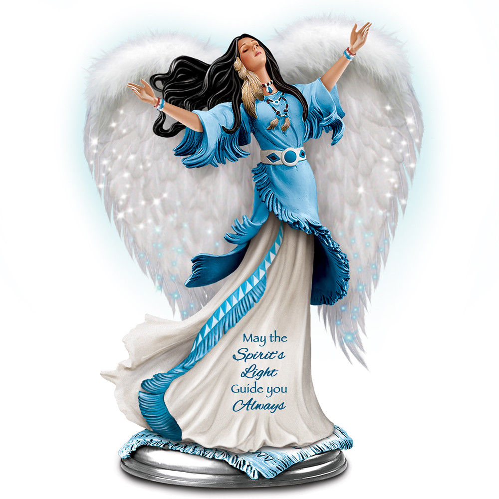 Guiding Radiance Angel Native Figurine LUMIONOUS SPIRIT MAIDENS Light Up