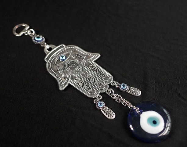 Hands of Fatima Hamsa Evil Eye Ornament  - 22-344 - LB