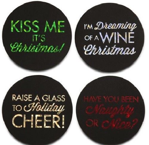 Holiday Hiccup Girls Drinking Wine Coaster Set  Decoration - Hiccup Lady