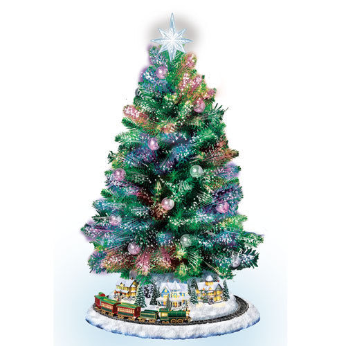 Holiday Sparkle Christmas Tree Bradford Exchange - Thomas Kinkade