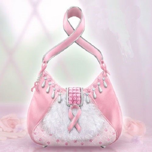 Hope Sculptural Purse Figurine BCA Breast Cancer Awareness