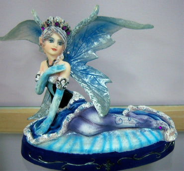 Ivana Blue Winter Fairy Laying Figurine - ZEM    WE SHIP WORLDWIDE