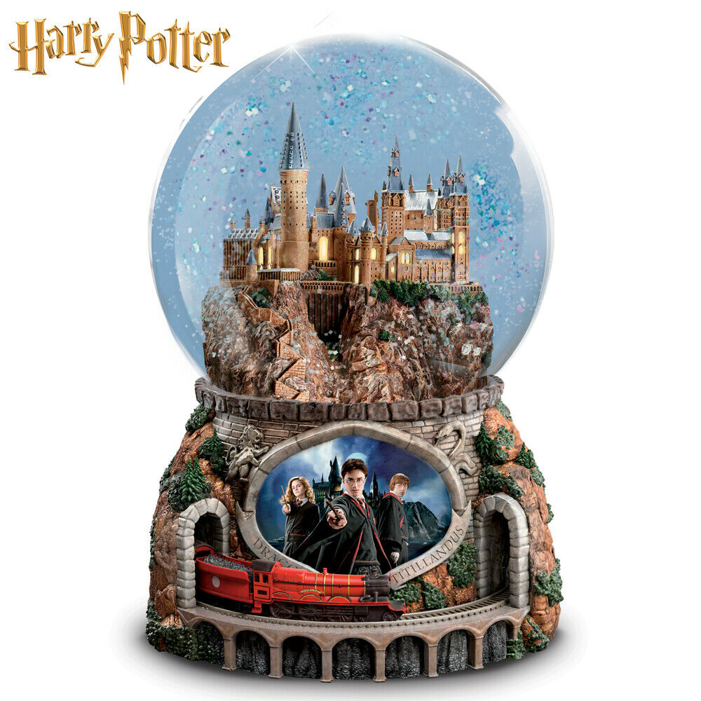 Journey to Hogwarts Harry Potter Glitter Water Globe Snowdome Musical