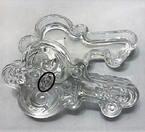 Key Shaped Trinket Box Clear Glass Figurine Home Decor - AB