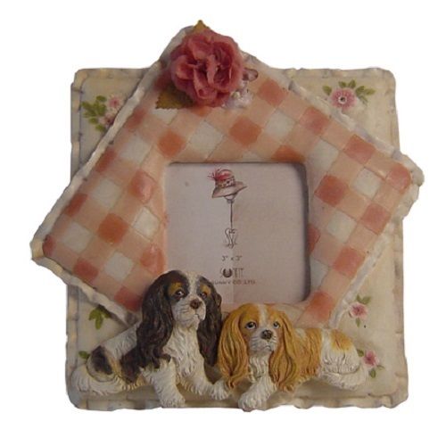 King Cavalier Dog Picture Frame - Trinket Box , Shelf Hook Hanger 3 items