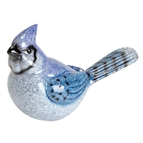 Large Glossy Ceramic Blue Jay - Bird Home Decor - AB