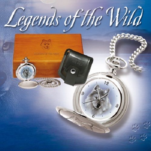 Legends of the Wild Watch Pocket Wolf Bradford Collectible - Jewelery Collection