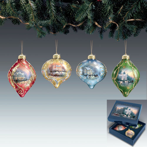 Light Up the Season Christmas Ornament s #1 - Bradford Exchange - Thomas Kinkade