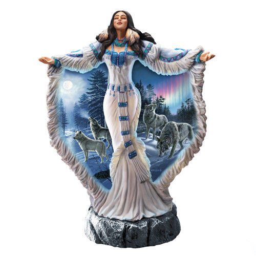 Maiden of the Light Sculpture Woman Native Figurine Bradford Exchange