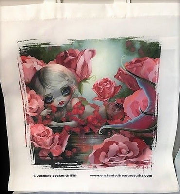 Mermaid with Roses Canvas Tote Bag Jasmine Becket-Griffith Art Fantasy