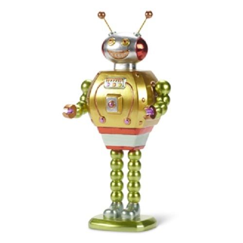 Metallic Coloured Robot Whimsical Figurine - Resin 14.5&quot; Height - AB