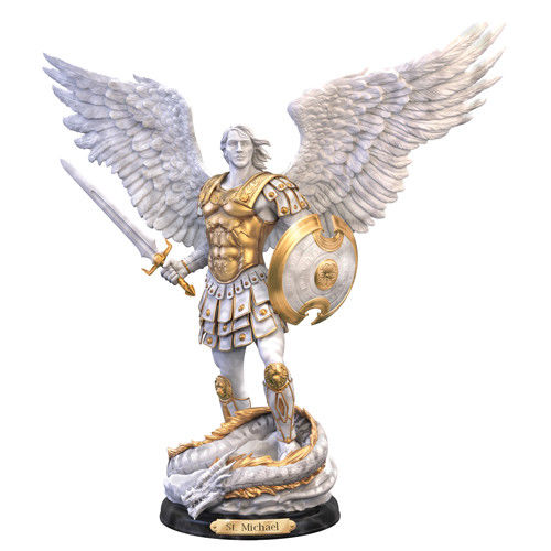 Michael Victorious Angel Figurine Archangel Holy Protectors Statue