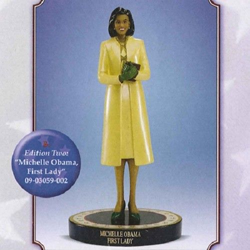 Michelle Obama First Lady Yellow Outfit Figurine - Bradford Exchange